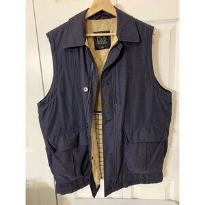 Jos.‎ A. Bank Vest Sz Medium Blue Outdoor Mens